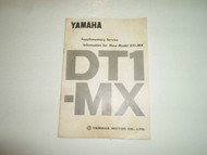 Yamaha DT1 MX Supplementary Service Information Manual FACTORY OEM DEALERSHIP