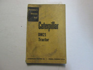 Caterpillar DW21 Tractor Servicemen's Reference Book USED OEM CATERPILLAR dw21
