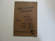 Caterpillar MD8 & MDW8 Pipelayer Parts Catalog Manual USED OEM CATERPILLAR md8