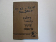Caterpillar No 6A & No 6S Bulldozer Parts Catalog Manual USED OEM CATERPILLAR