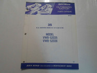 Wards Sea King Outboard Motor 35 VWB 52035 52036 Part Catalog Manual FACTORY OEM