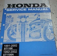 1998 1999 2000 2001 2002 HONDA ST1100 ST1100A Service Shop Repair Manual NEW