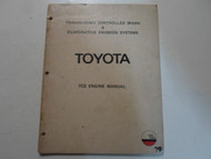 1979 Toyota TCS EMS Engine Service Repair Shop Manual Factory OEM Book Used
