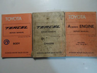 1980 Toyota Tercel Service Repair Shop Manual Set Factory OEM Books Used Rare