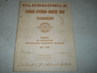 OLDSMOBILE OLDS Turbo Hydra-Matic 350 Transmission Service Shop Repair Manual