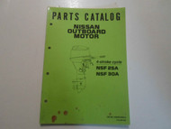 Nissan Outboard Motor NSF 25A 30A Parts Catalog Manual FACTORY OEM DEAL STAINED