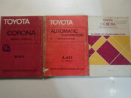 1978 Toyota Corona Service Repair Shop Manual 3 Volume Set Factory OEM Books 78