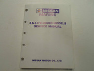 Nissan Marine 3 & 4 Cylinder Models Service Manual FACTORY OEM WATER DAMAGED