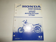 1983 Honda V45 Interceptor VF750F Service Shop Manual LOOSE LEAF MISSING COVER