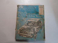 1974 1976 Haynes VW Rabbit Scirocco Owners Workshop Manual STAINED WORN WATER