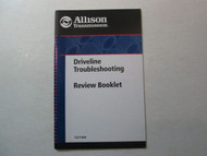 Allison Transmission Driveline Troubleshooting Review Booklet TS2714EN USED OEM