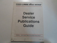 Mercury Mariner Quicksilver Dealer Service Publication Guide Manual FACTORY OEM