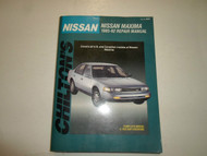 1985 1992 Chiltons Nissan Maxima Repair Manual U.S. CANADIAN W/WIRING VACUUM DIA