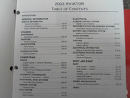 2003 LINCOLN AVIATOR TRUCK SUV Service Shop Repair Manual Set W EWD & PCED 