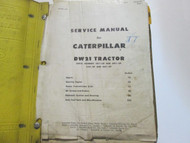 Caterpillar DW21 Tractor Service Manual 58C1-UP 69C1-UP 85E1 86E1 USED OEM Book