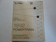 1992 JEEP WRANGLER CHEROKEE COMANCHE Powertrain Diagnostic Manual OEM Book Used 