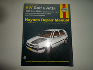 1993 1998 Haynes VW Volswagen Golf Jetta Cabrio GTI 4 Cylinder Repair Manual x