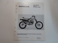 1996 Honda XR600R Set Up Instructions Manual LOOSE LEAF FACTORY OEM BOOK 96 DEAL