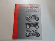 2000 Honda Technicians New Model Guide Manual FACTORY OEM BOOK 00 DEALERSHIP 