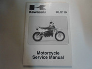 2010 2011 Kawasaki KLX110 KLX 110 Service Repair Shop Workshop Manual NEW
