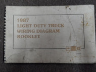 1987 Chevy Light Duty Truck Electrical Wiring Diagram Service Shop Manual OEM x