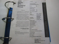 1992 Mazda MPV Van Service Repair Shop Workshop Manual FACTORY OEM BOOK x 1992