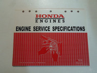 1998 2002 Honda Engines Service Specifications Manual GENERATOR WELDER MOWERS