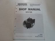2003 2007 Honda Engines GCV190 Shop Manual Supplement MINOR STAINS 2ND EDITION