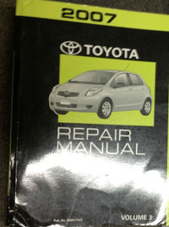 2007 Toyota YARIS Service Shop Repair Workshop Manual VOLUME 3 ONLY NEW