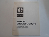 Caterpillar SRCR Generator Two Phase Half Wave Excitation & Reg Service Manual 