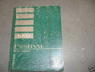 1993 Ford Festiva Service Repair Shop Workshop Manual FACTORY OEM BOOK 