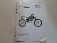 2004 Honda CRF230F Set Up Instructions Manual LOOSE LEAF Motorcycle FACTORY OEM