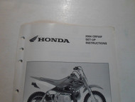 2004 Honda CRF50F Set Up Instructions Manual LOOSE LEAF MINOR WEAR 04 OEM DEAL