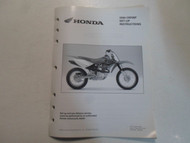 2004 Honda CRF80F Set Up Instructions Manual LOOSE LEAF FACTORY 04 OEM DEAL 