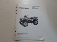 2004 Honda TRX450FE FM ATV Set Up Instructions Manual LOOSE LEAF FACTORY OEM 04