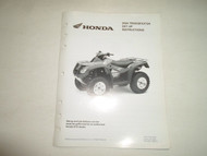 2004 Honda TRX650FA FGA ATV Set Up Instructions Manual LOOSE LEAF FACTORY OEM 04