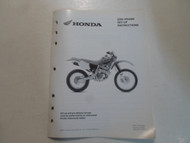2004 Honda XR400R Set Up Instructions Manual LOOSE LEAF MOTORCYCLE FACTORY OEM