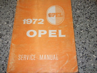 1972 OPEL GT & 1900 Service Shop Repair Workshop Manual BOOK Factory OEM 72