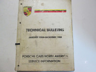 1988 Porsche Technical Bulletins Service Information Manual Factory OEM Used