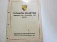 1993 Porsche Technical Bulletins Service Information Manual Factory OEM Book