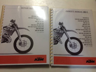 2011 KTM Models 250 EXC 300 EXC 200 XC Service Shop Repair Manual Set OEM 