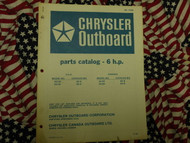 Chrysler Outboard 6 HP Parts Catalog Manual 62 63 HF H OEM Factory Book