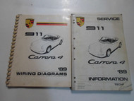 1989 Porsche 911 Carrera 4 Service Info Wiring Diagrams Manual 2 VOL SET WORN 89