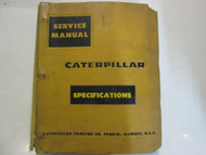Caterpillar Specifications Book Service Shop Repair Manual BINDER CAT USED OEM