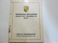 1992 Porsche Technical Bulletins Service Information Manual Factory OEM Book