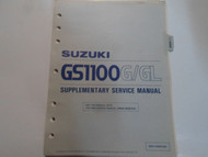 1983 Suzuki GS1100G/GL Supplementary Service Manual LOOSE LEAF FACTORY OEM DEAL