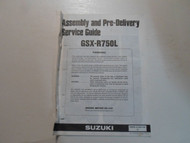 1989 Suzuki GSXR750L Assembly Pre-Delivery Service Guide Manual WORN OEM DEAL 89