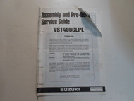 1989 Suzuki VS1400GLPL Assembly Pre Delivery Service Guide Manual DAMAGED WORN