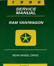 1998 DODGE RAM VAN WAGON Service Repair Shop Manual OEM FACTORY DEALERSHIP 98