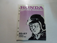1985 1987 Honda NB50 AERO 50 Service Repair Manual WATER DAMAGED FACTORY OEM 87 